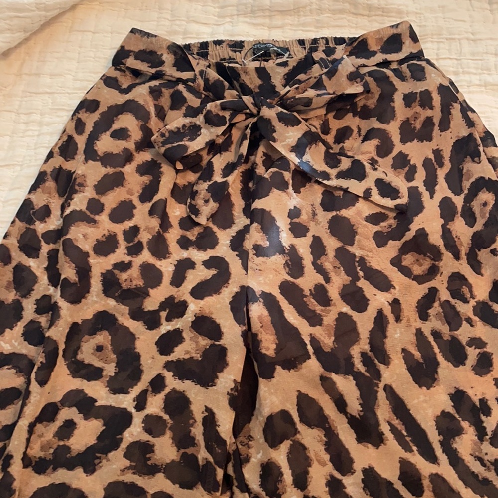 Cheetah Wide leg pants